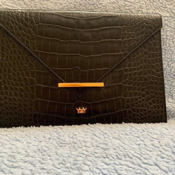 Elaine Turner Black Envelope Clutch - Picture 3 of 6